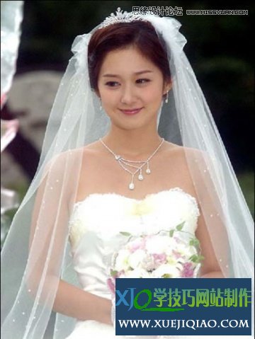 Photoshop使用通道抠出透明婚纱的新娘