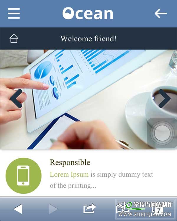 仿Ocean微官网触屏版html5响应式手机wap网站 